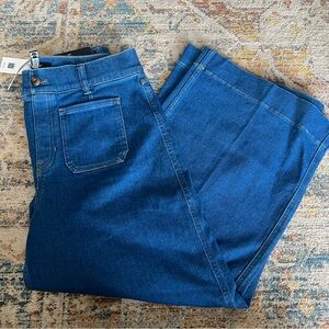 NWT Spanx Cropped Wide Leg Jeans